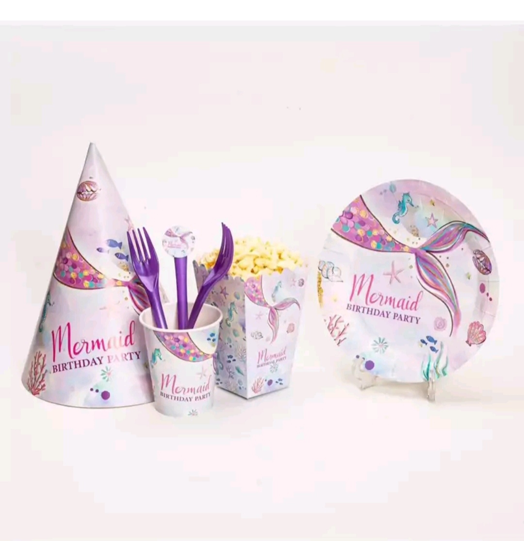 پک تولد اقتصادی دخترانه تم پری دریایی 10نفره