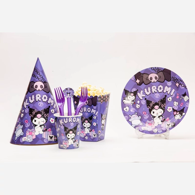 پک تم تولد 10نفره کرومی جذاب (پس کرایه)